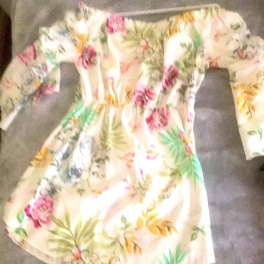 Floral Strapless Mini Dress